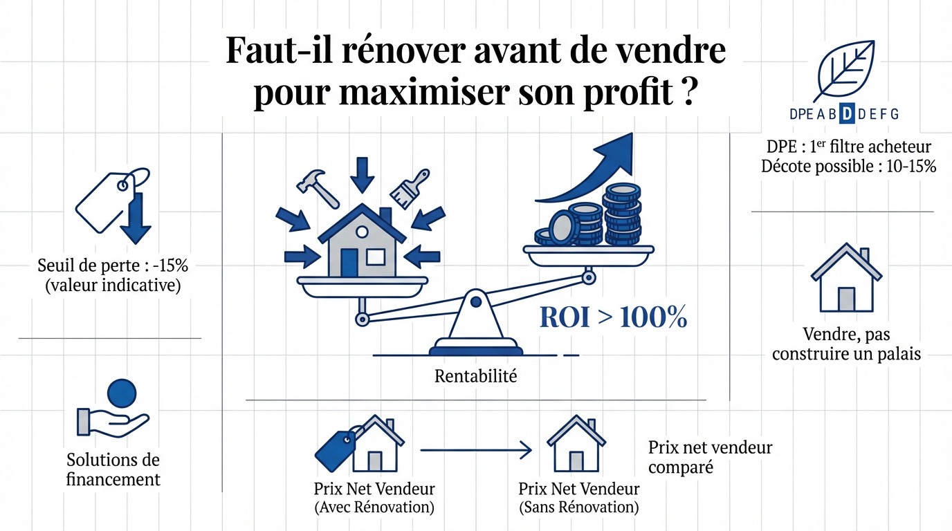 Analyse de la rentabilité des travaux de rénovation avant une vente immobilière
