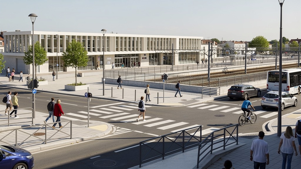 Zones de flux et risques : les abords de la gare à Chelles