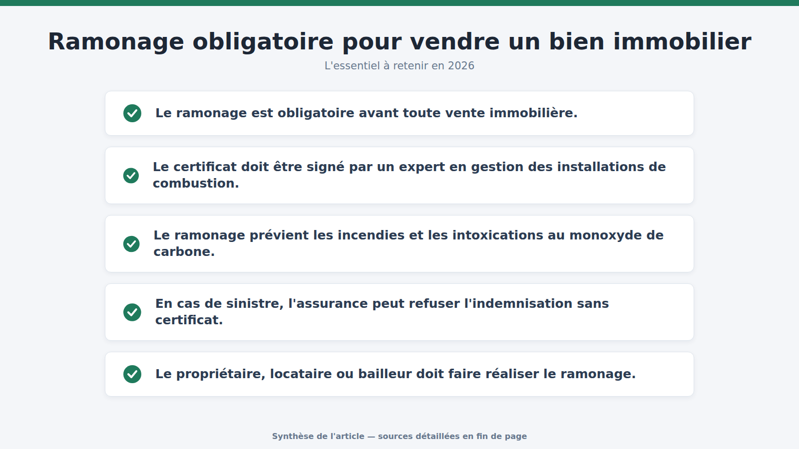 Ramonage obligatoire pour vendre un bien immobilier : l'essentiel à retenir (2026)
