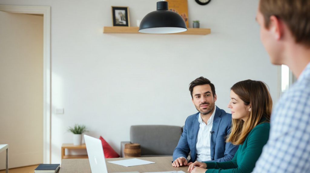 Conseiller immobilier Elyade en rendez-vous client