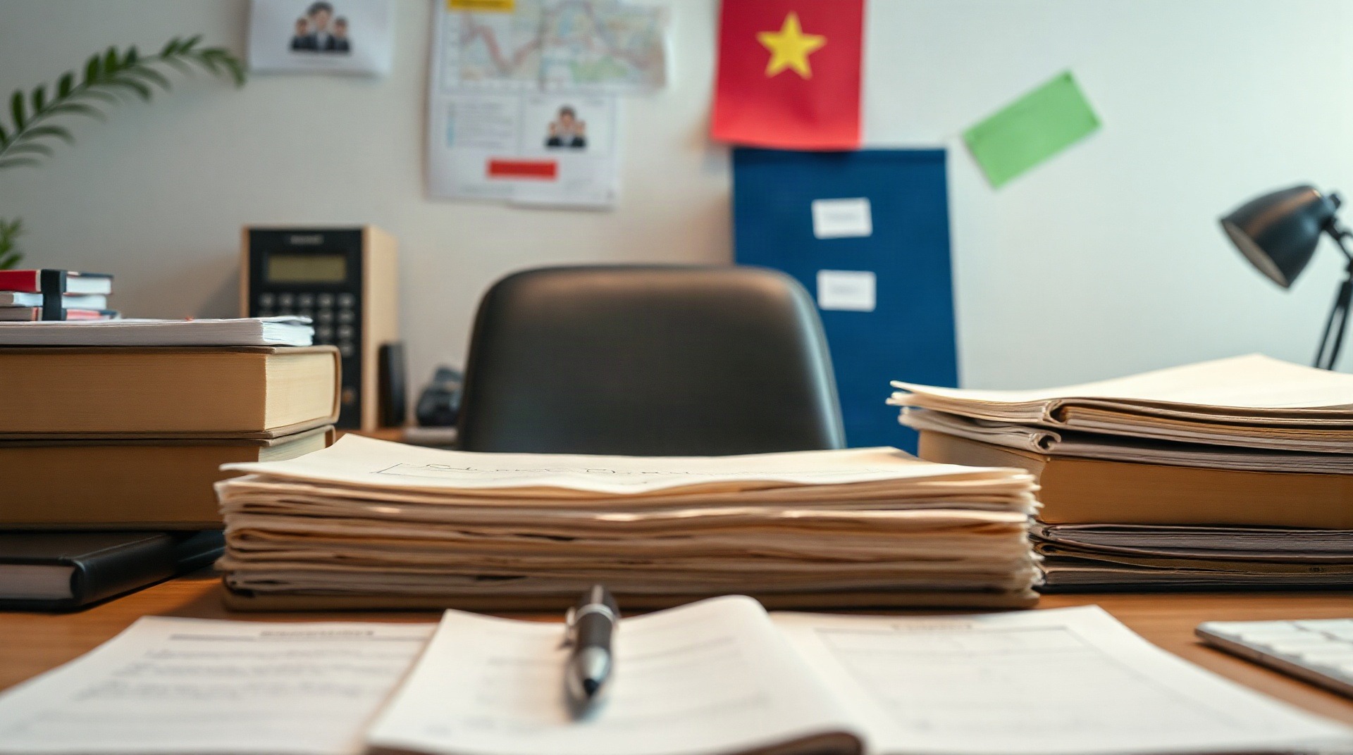 Documents administratifs rassemblés sur un bureau pour un dossier préfet