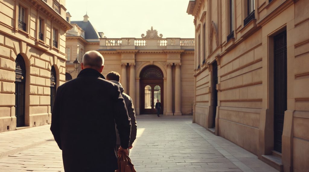 Hugues Aufray et Murielle Megevand lors d'une sortie publique à Paris