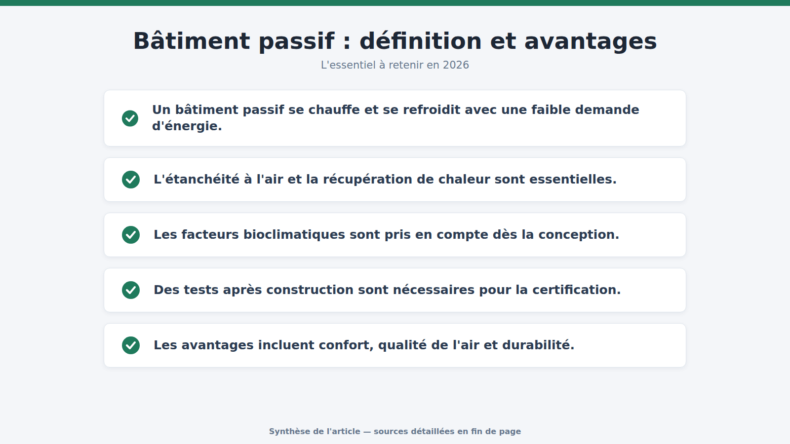 Bâtiment passif : définition et avantages : l'essentiel à retenir (2026)