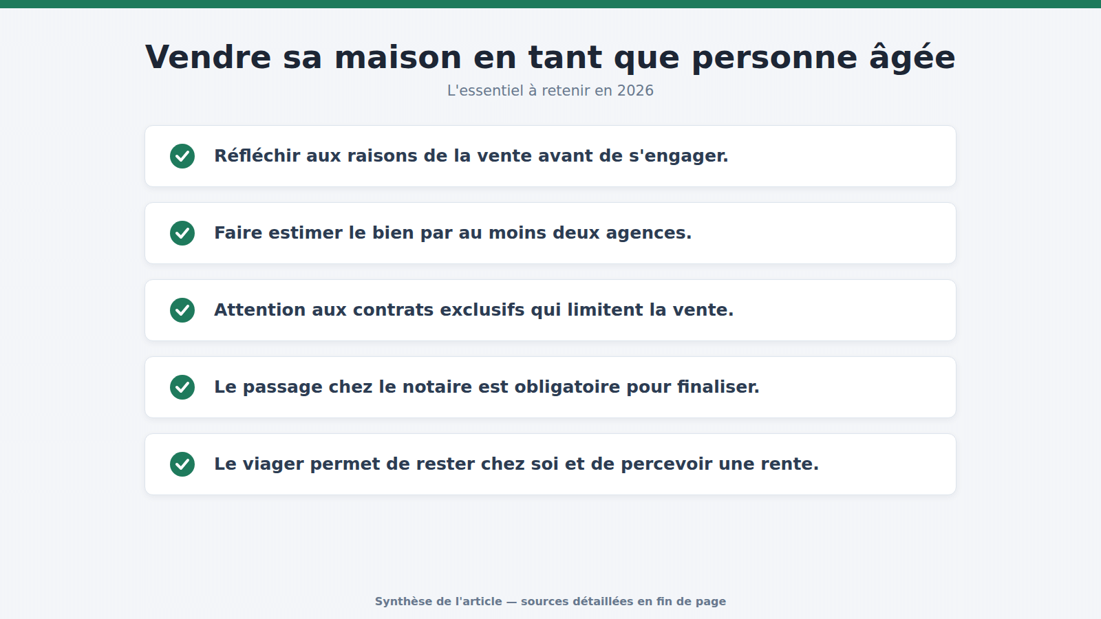 Vendre sa maison en tant que personne âgée : l'essentiel à retenir (2026)