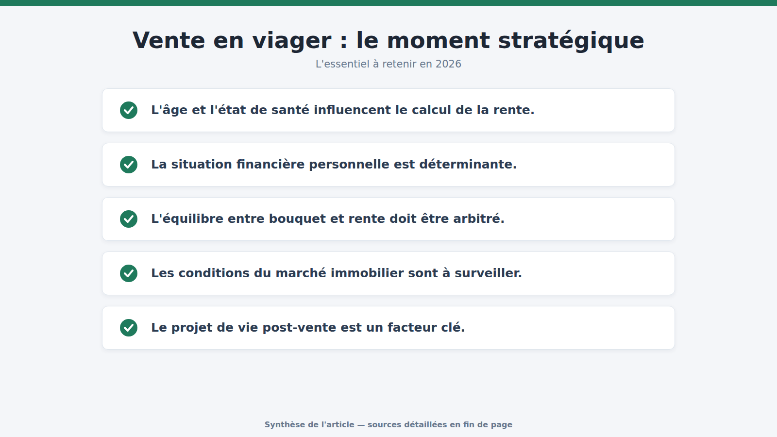 Vente en viager : le moment stratégique : l'essentiel à retenir (2026)