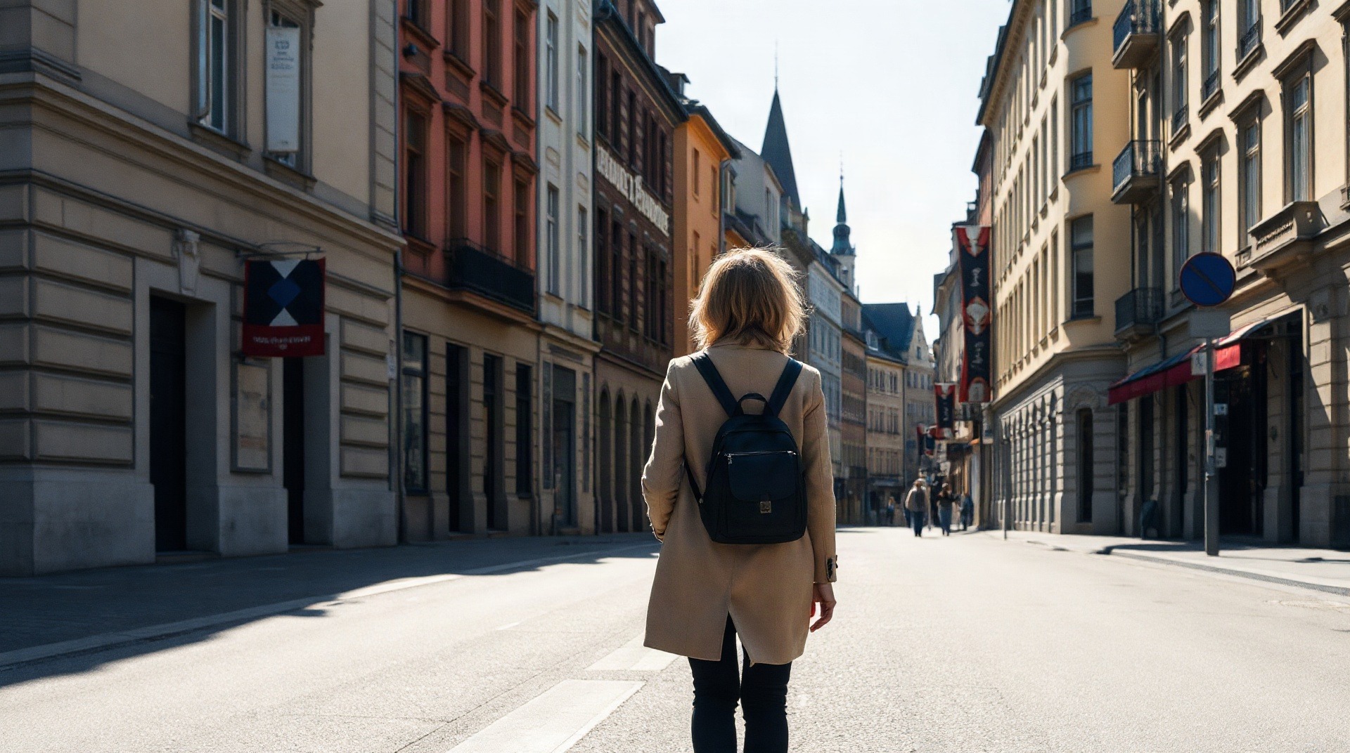 Vue de l'avenue de la Paix à Strasbourg par une journée ensoleillée