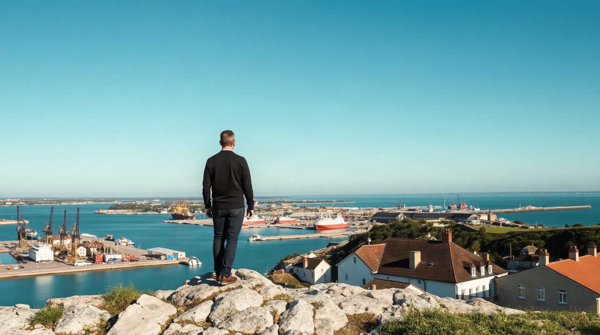 Vue sur le port de Brest