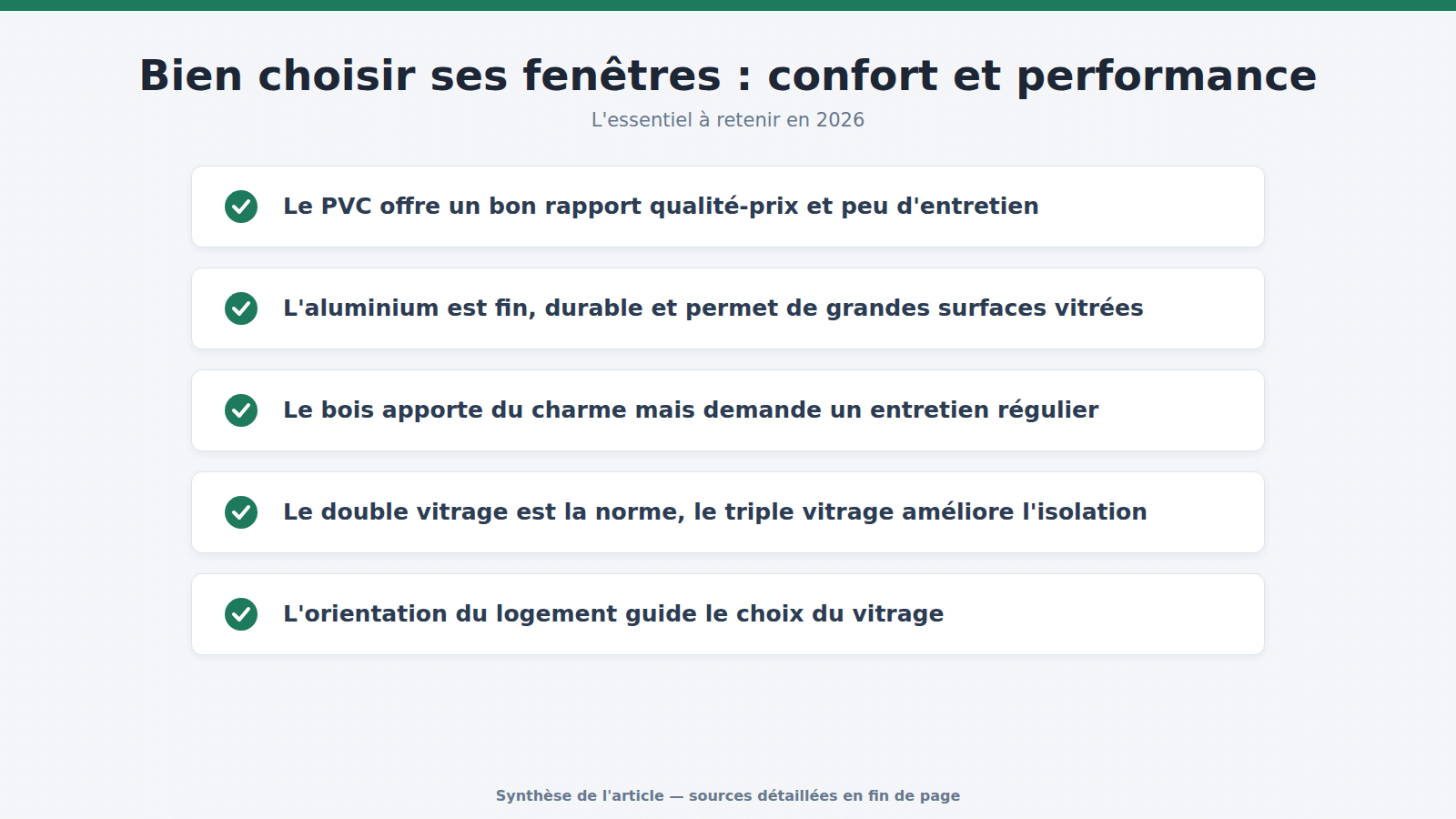 Bien choisir ses fenêtres : confort et performance : l'essentiel à retenir (2026)
