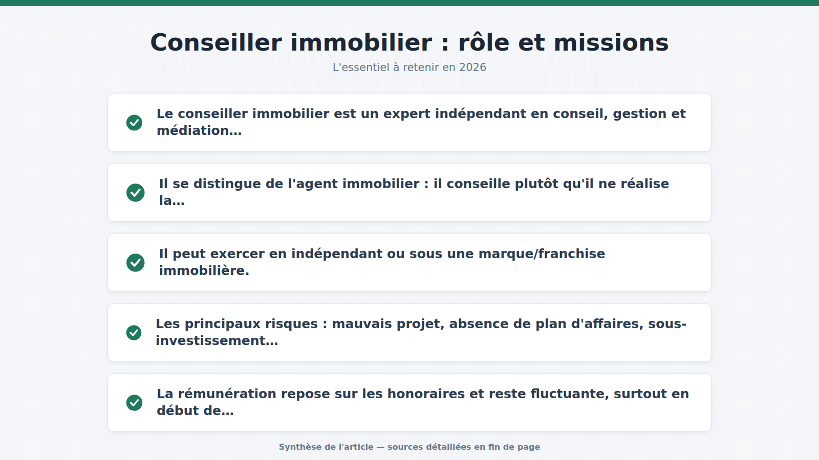 Conseiller immobilier : rôle et missions : l'essentiel à retenir (2026)