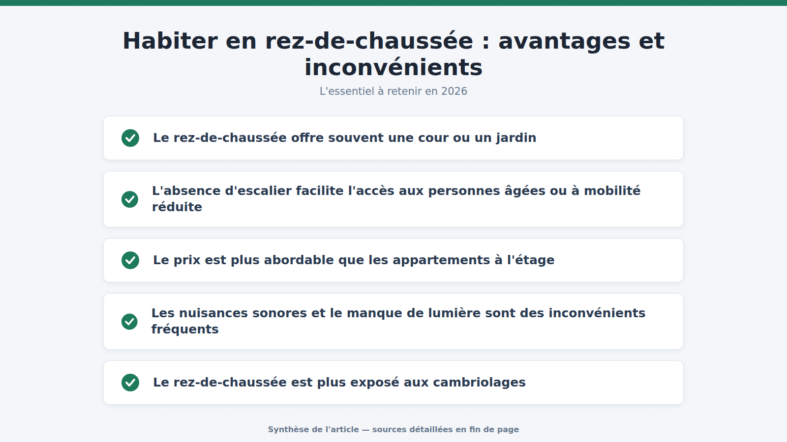 Habiter en rez-de-chaussée : avantages et inconvénients : l'essentiel à retenir (2026)